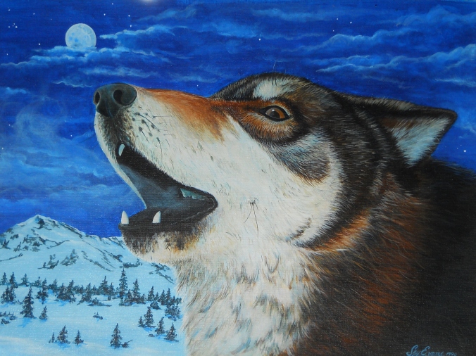 Full Moon Song Oil on canvas board 18"x24"